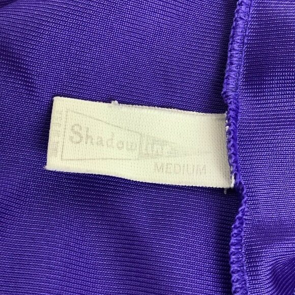 Shadowline Womens Purple Nylon Nightgown Medium Square Neck 3/4 Sleeves - Picture 4 of 5